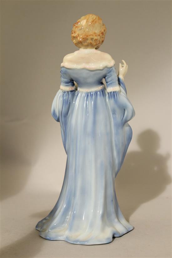 A rare Wade Art Deco underglaze porcelain figure of Juliette, c.1939, 24.5cm